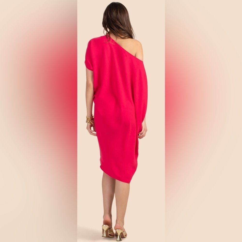 TRINA TURK Radiant Dress Bias Cut Drapey Asymmetrical Cocktail Sexy Size Small - Picture 7 of 11